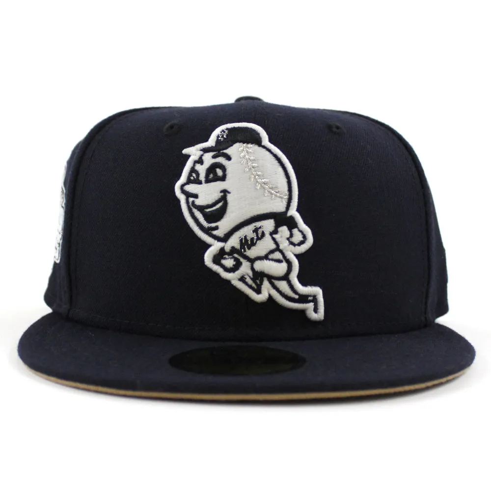 New York Mets 2015 World Series New Era 59Fifty Fitted Hat (GITD Navy Blue Khaki Under Brim)