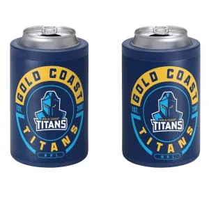NRL Insulated Can Cooler - Gold Coast Titans - Stubby Cooler - Twist Top Lid