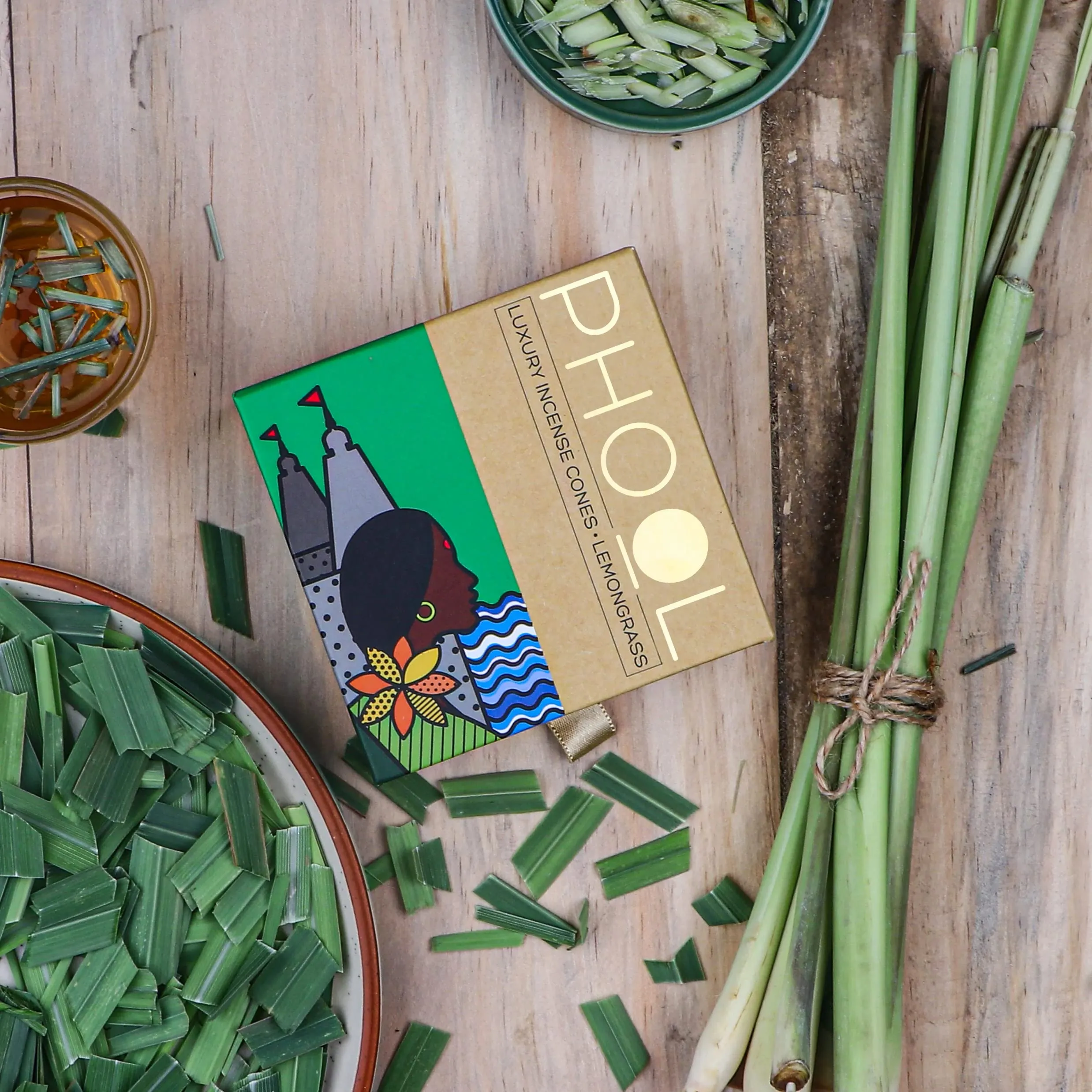 PHOOL LUXURY INCENSE Natural Incense Cones (Bundle Pack Of 4) I Citral Fragrances - Citronella, Eucalyptus, Lemongrass, Orange I 100% Organic Dhoop Cones | Natural Mosquito Repellents