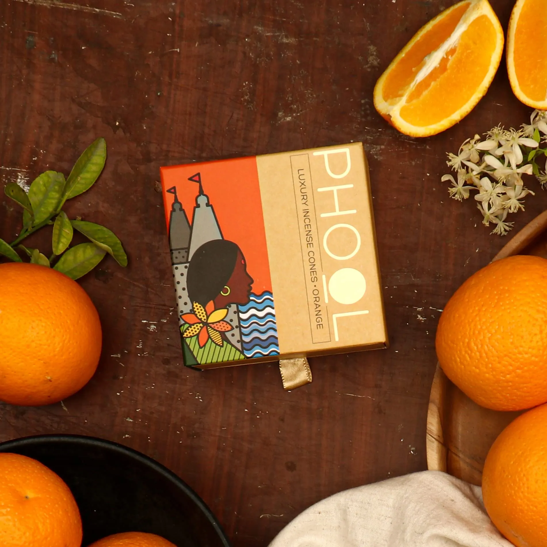 PHOOL LUXURY INCENSE Natural Incense Cones (Bundle Pack Of 4) I Citral Fragrances - Citronella, Eucalyptus, Lemongrass, Orange I 100% Organic Dhoop Cones | Natural Mosquito Repellents