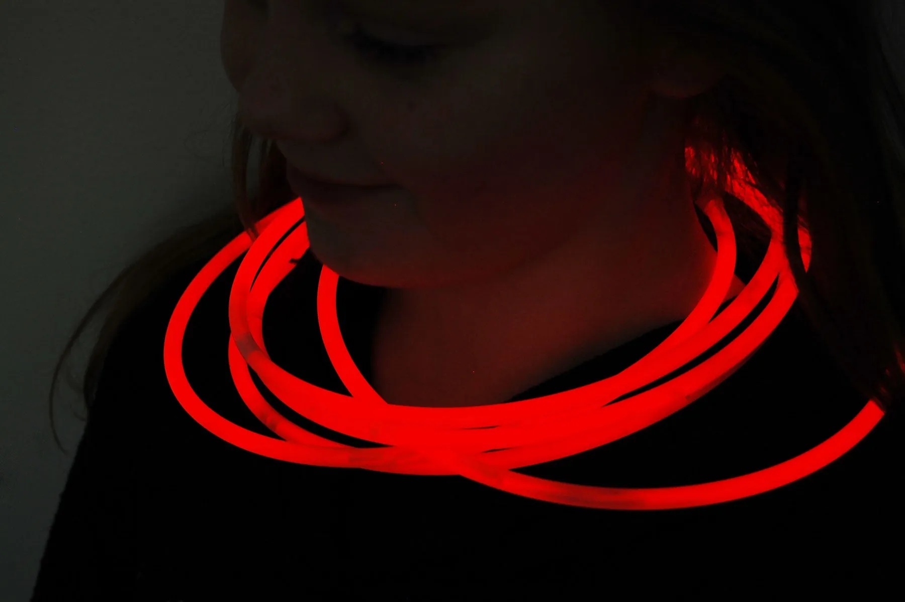 Premium Jumbo Red Glow Necklaces- 50 per package