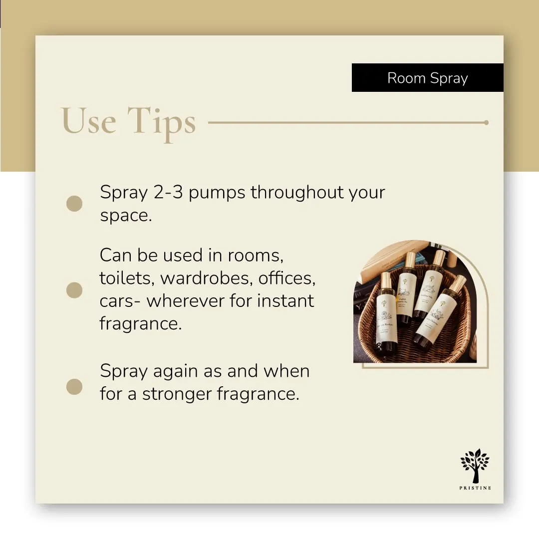PRISTINE Japanese Ryokan Linen & Room Spray Air Freshener Essential Oils