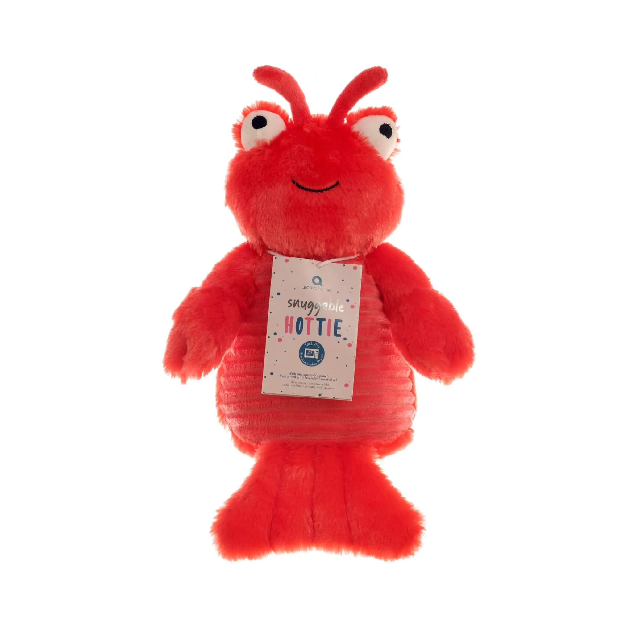 Red Lobster Snuggable Hottie Heatable Animal Toy with Microwavable Pouch