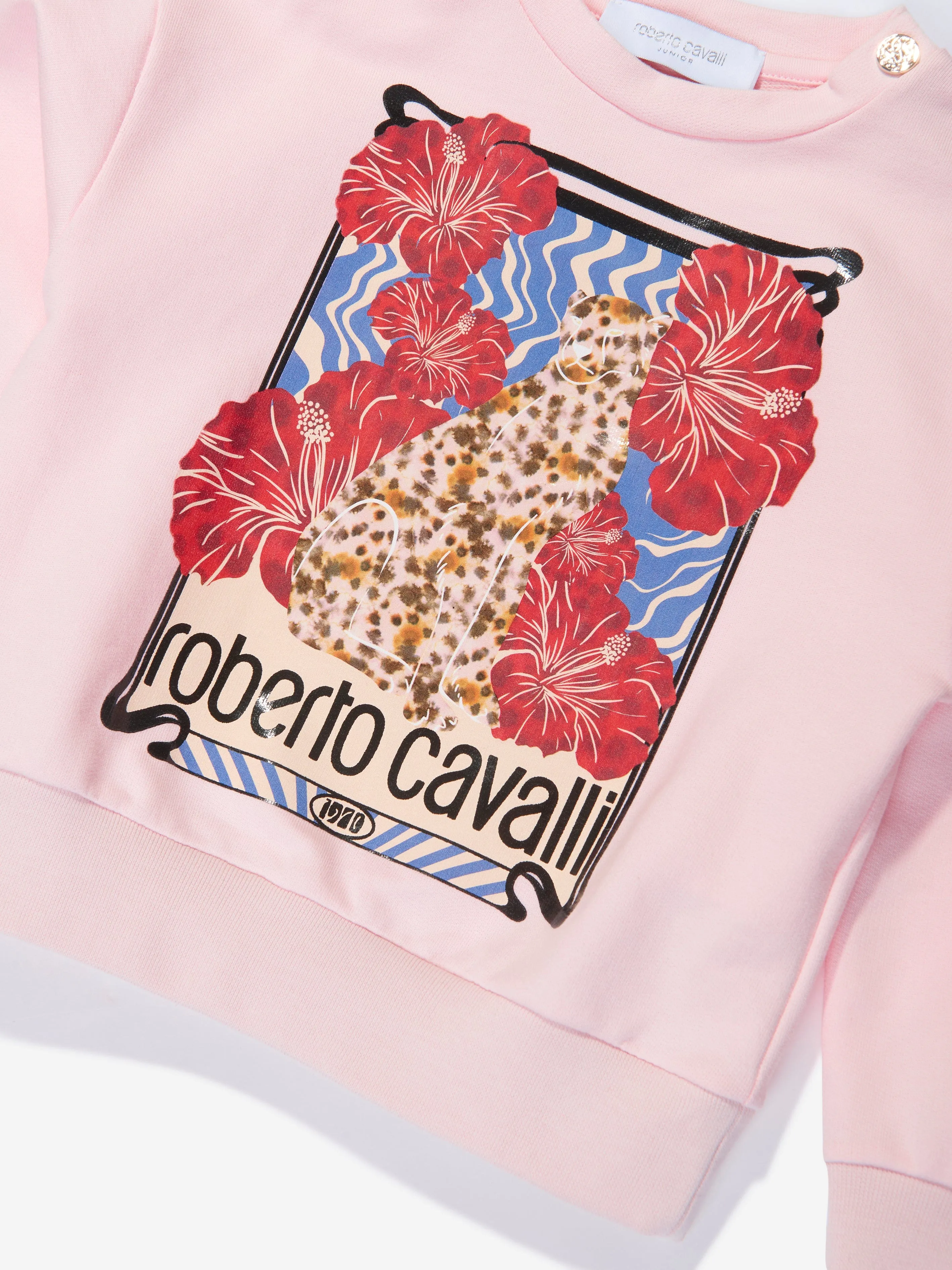 Roberto Cavalli Girls Heritage Sweatshirt in Pink