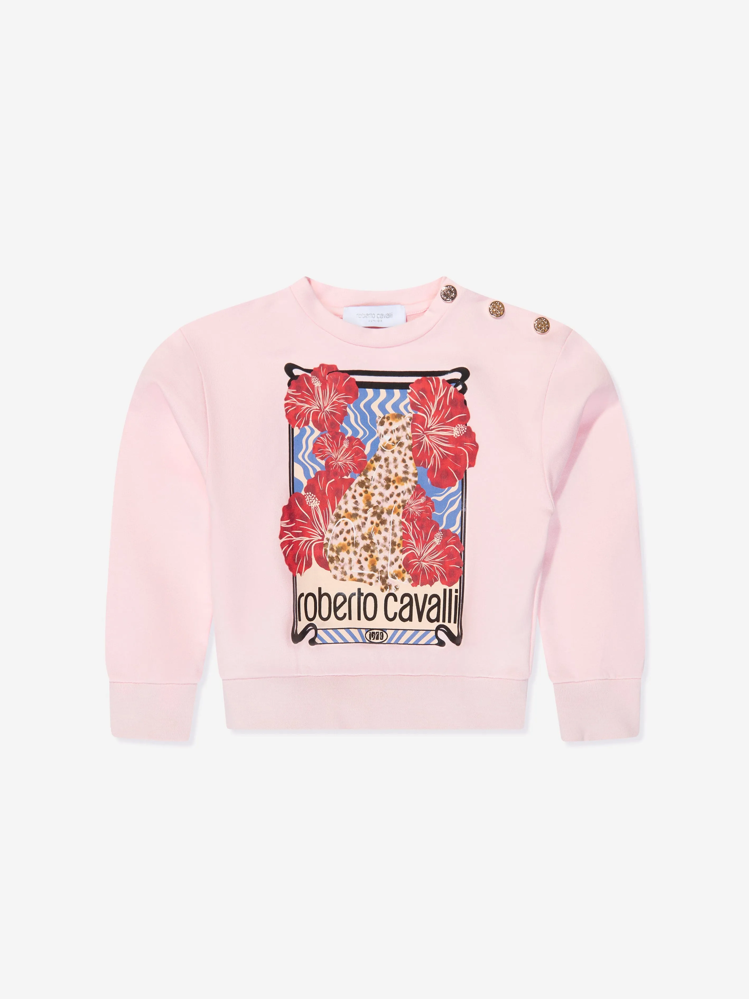 Roberto Cavalli Girls Heritage Sweatshirt in Pink