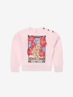 Roberto Cavalli Girls Heritage Sweatshirt in Pink