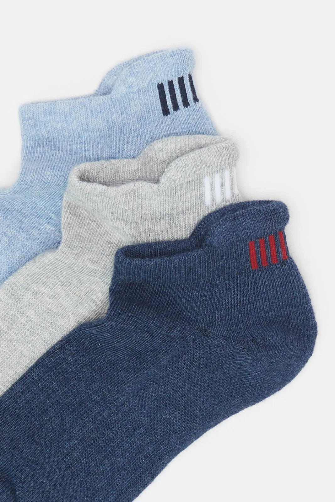 Senior Boys Assorted Sports Ankle Socks (3 Pairs)