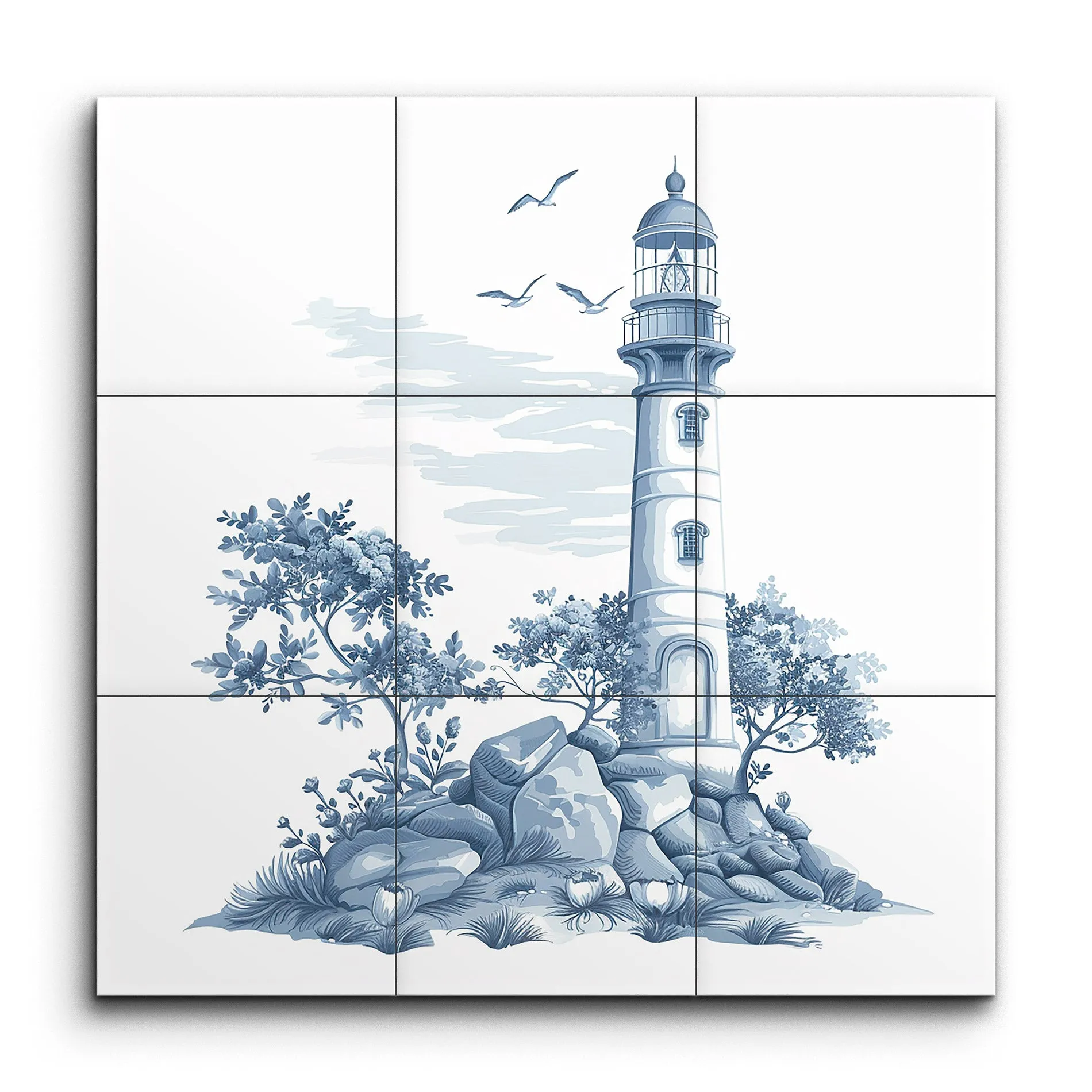 Serene Coastal Lighthouse Art