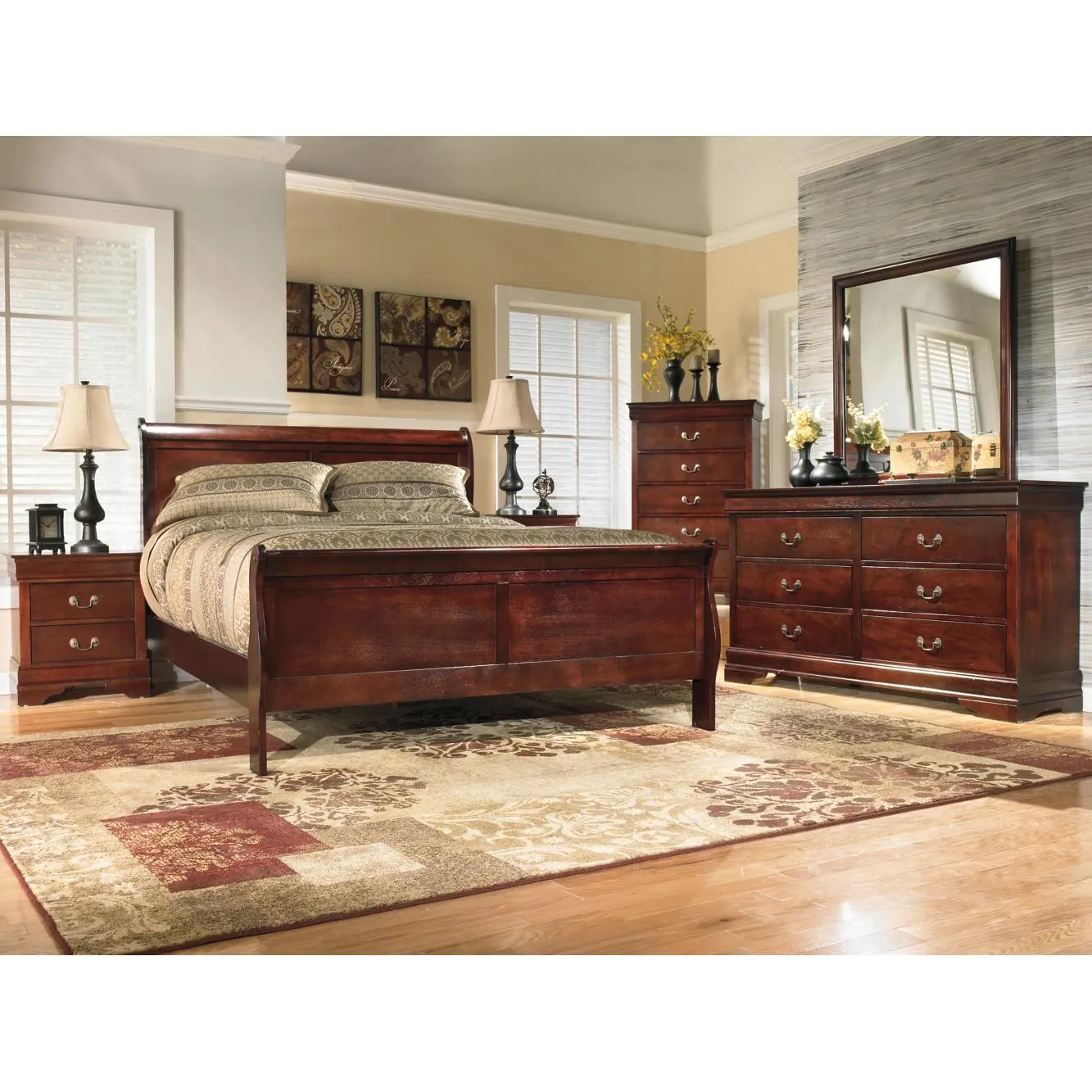 Signature Design by Ashley Alisdair B376B18 6 pc King Sleigh Bedroom Set