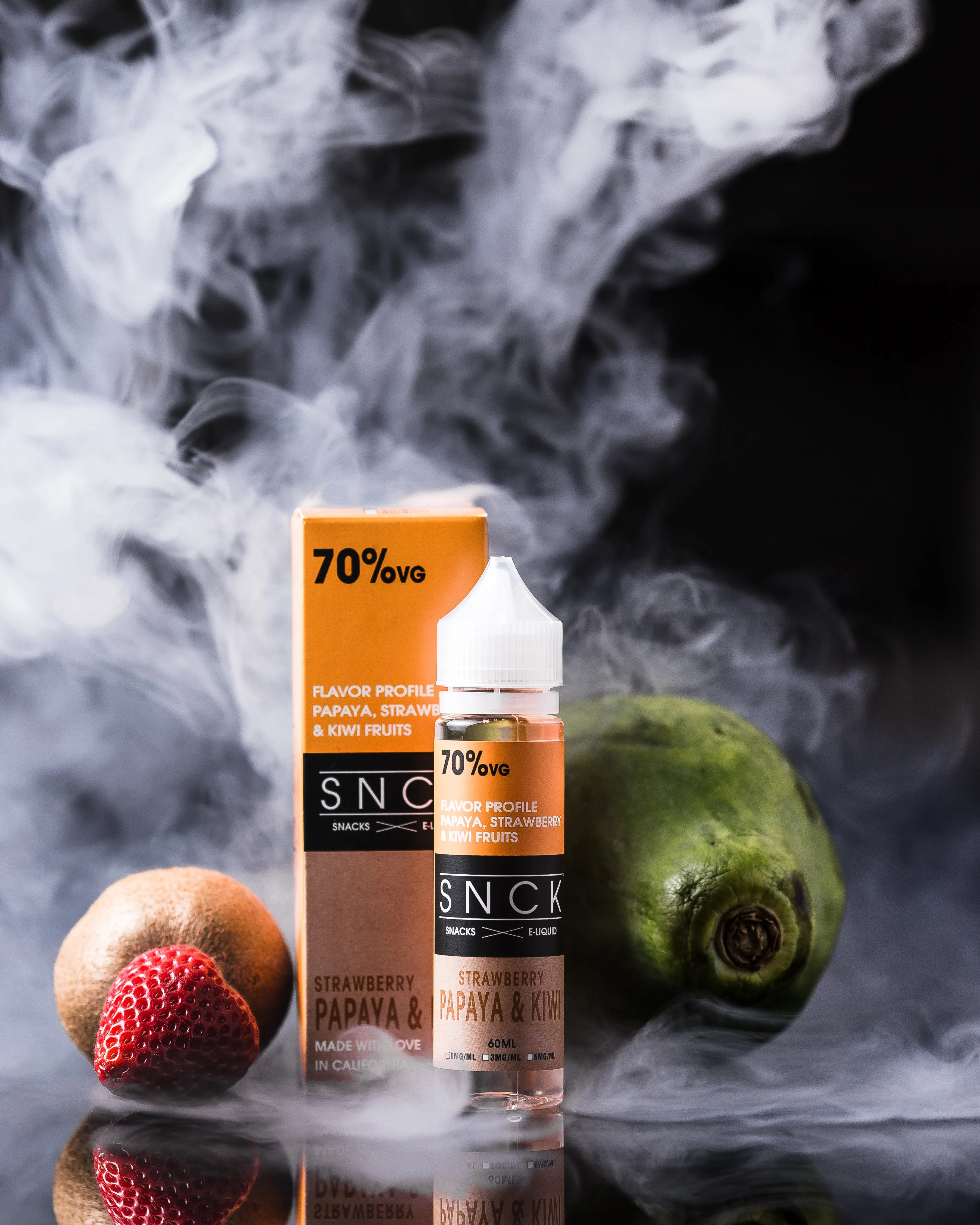 SNCK Strawberry Papaya & Kiwi  Max VG E-Liquid 50ml Short fill