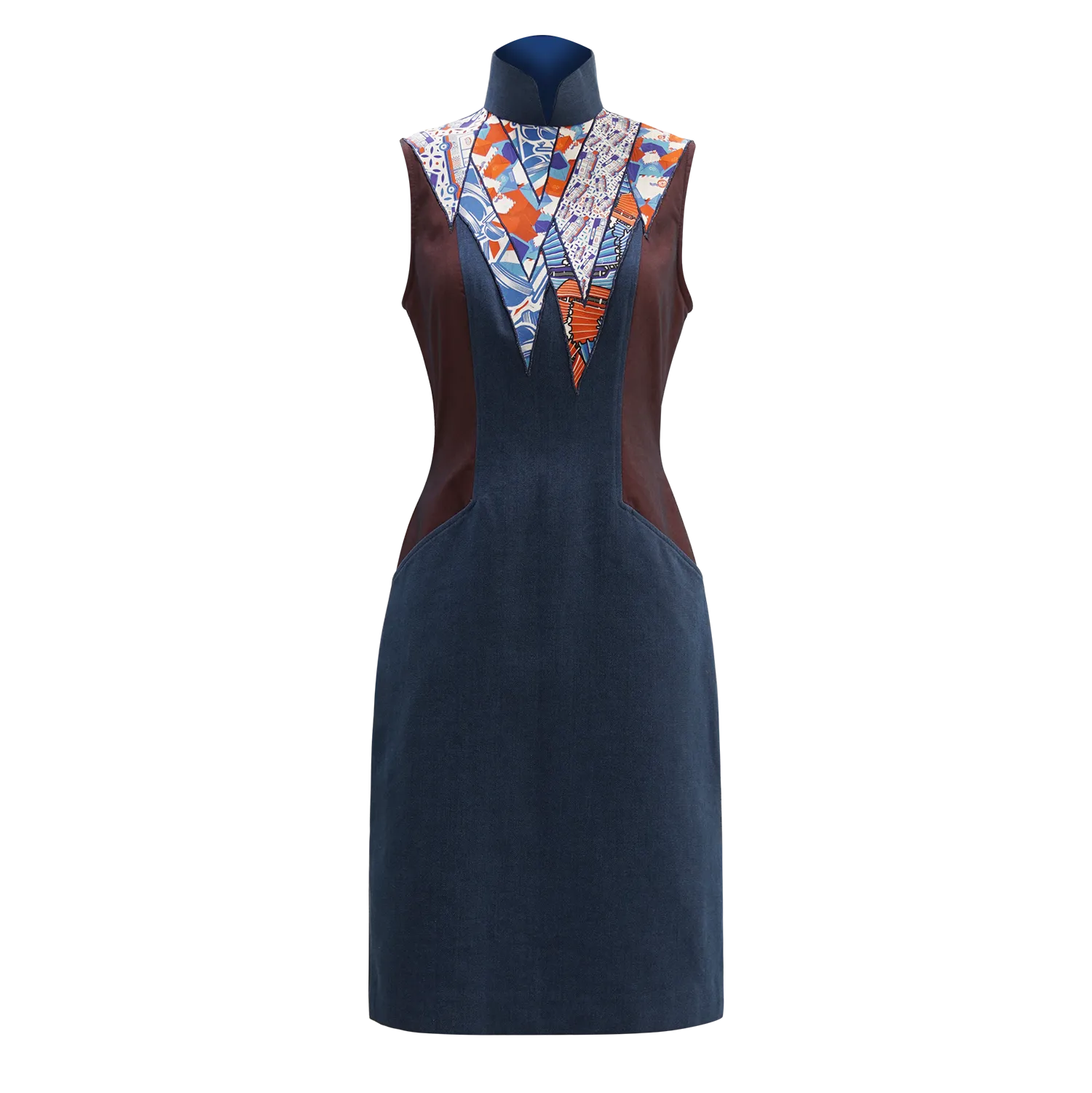 SPARKLE BY KAREN CHAN x  HK Heritage Museum【HK CLASSIC】Eco-Denim Cheongsam (Sleeveless / Regular Fit)