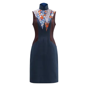 SPARKLE BY KAREN CHAN x  HK Heritage Museum【HK CLASSIC】Eco-Denim Cheongsam (Sleeveless / Regular Fit)