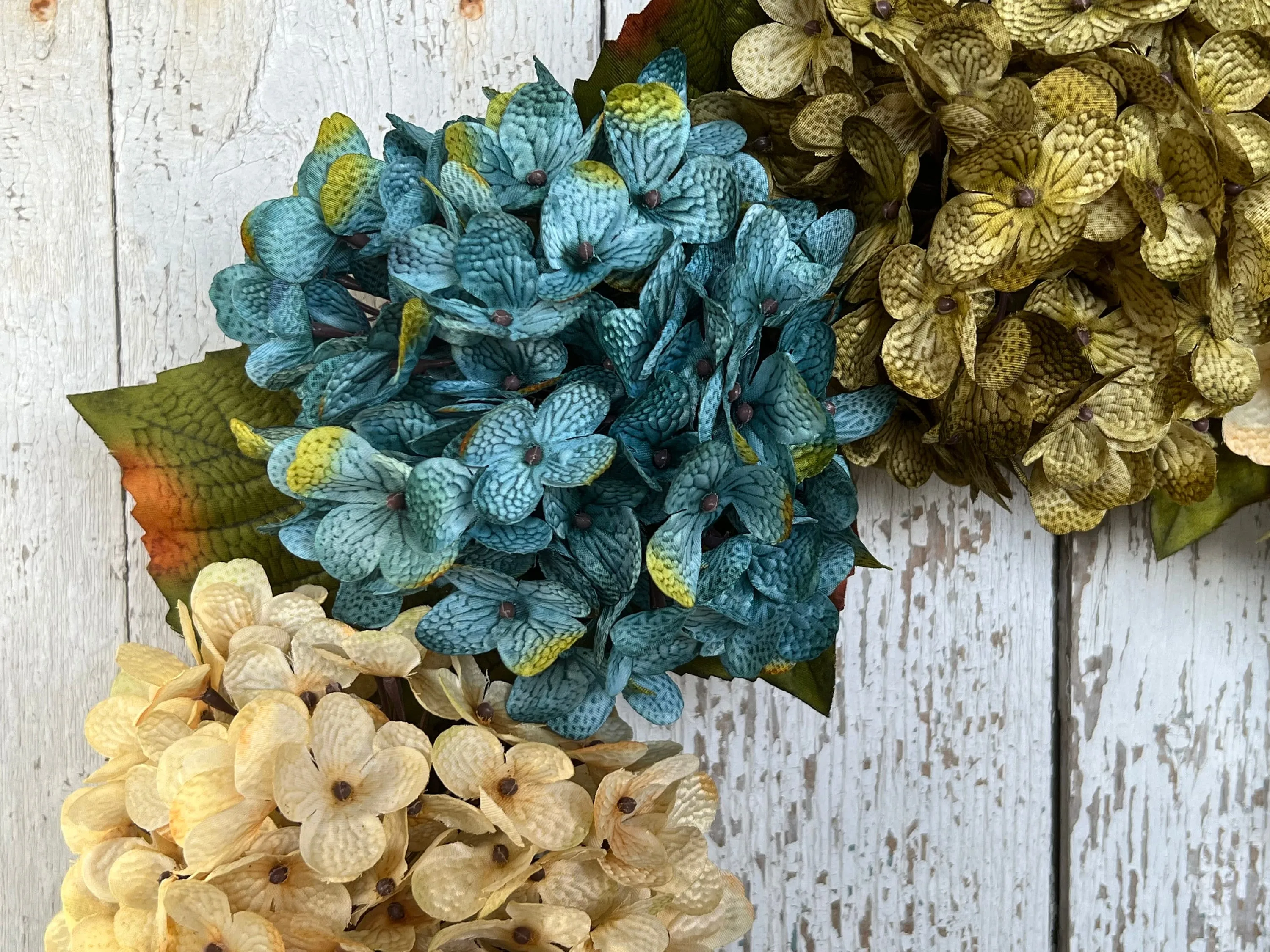 Spring Sky Coastal Hydrangea Wreath