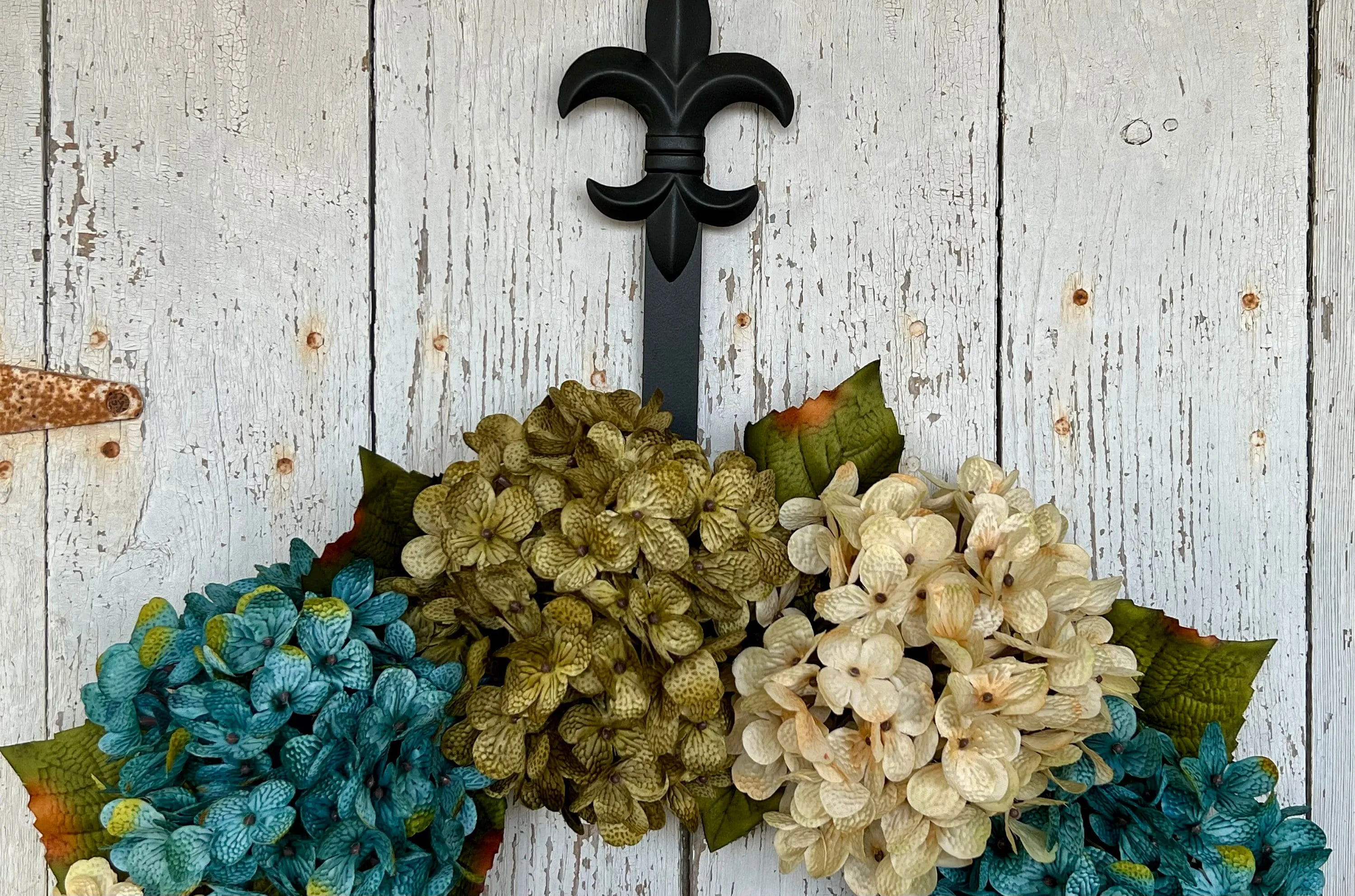 Spring Sky Coastal Hydrangea Wreath