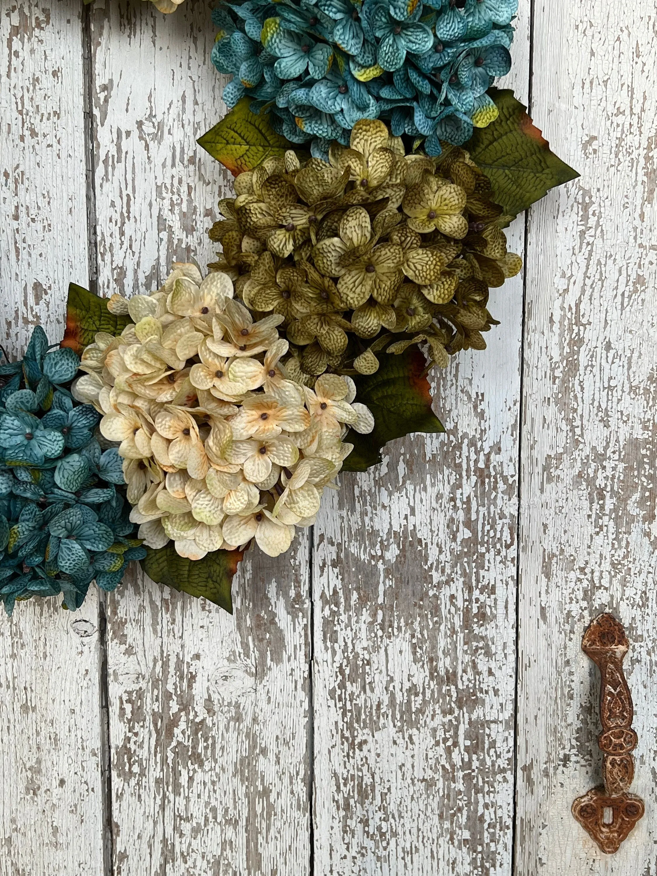 Spring Sky Coastal Hydrangea Wreath