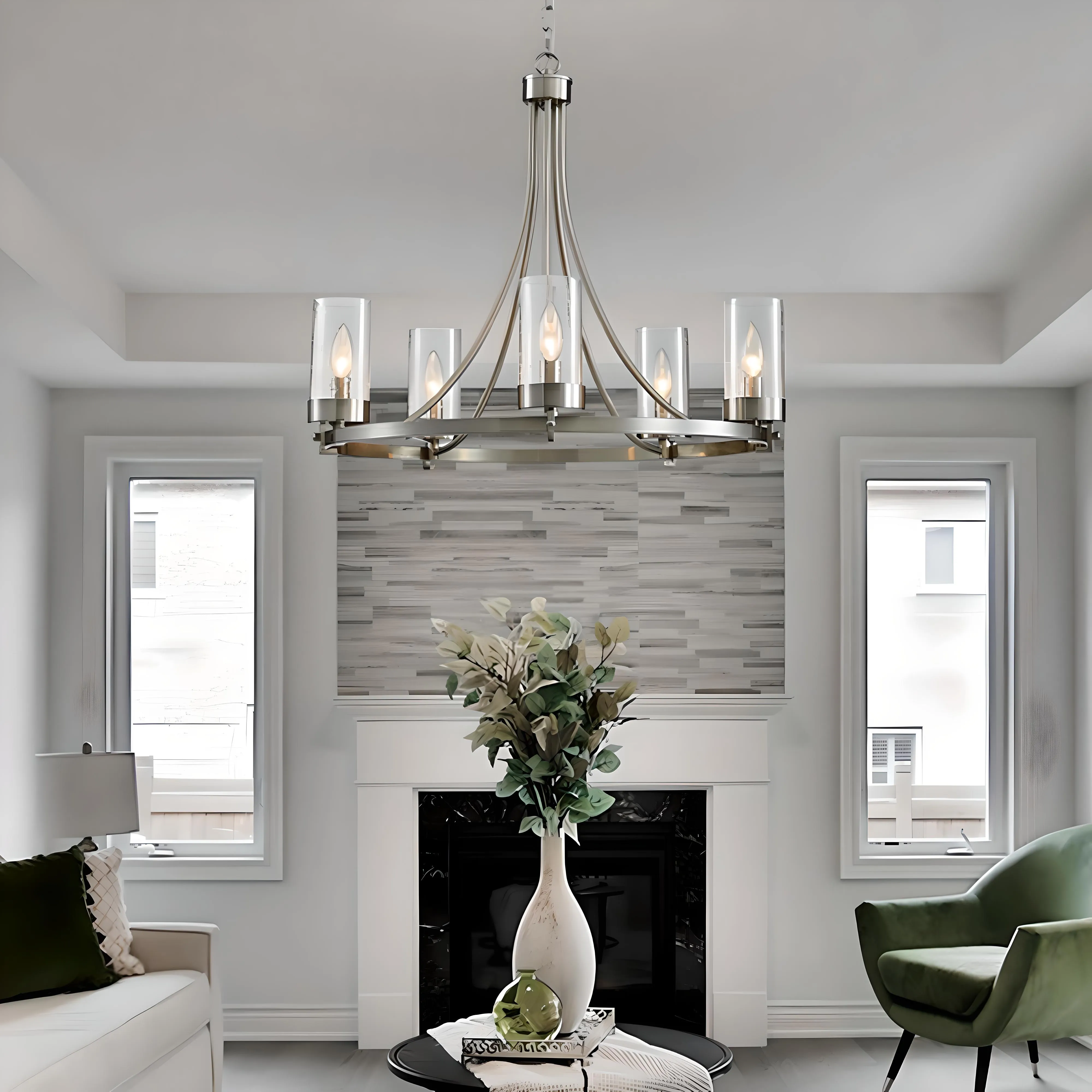 Tegernsee - Wagon Wheel Rustic Chandelier
