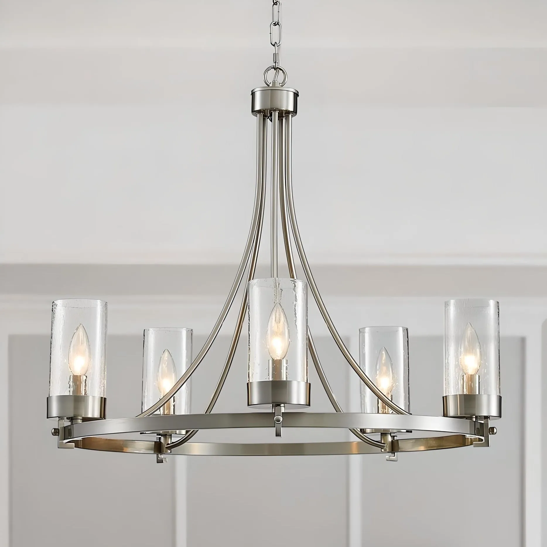 Tegernsee - Wagon Wheel Rustic Chandelier