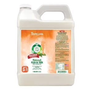 Tropiclean Natural Flea & Tick Shampoo - Maximum Strength for Dogs 1G