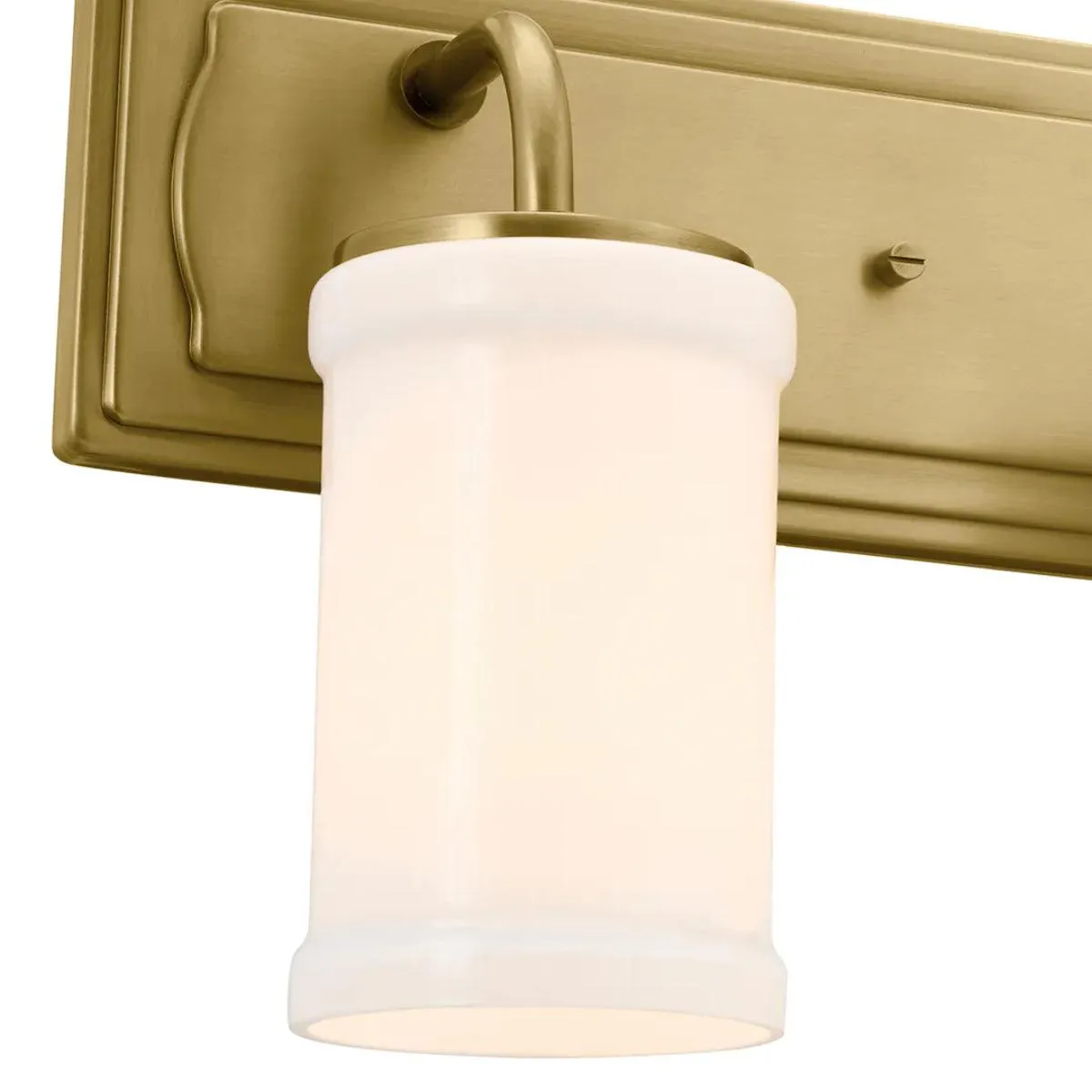 Vetivene 24 In 3-Lights Bathroom Vanity Light With Opal Glass, Gold Finish