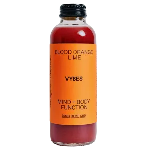 VYBES - 'Blood Orange Lime' CBD-Infused Beverage (14OZ)