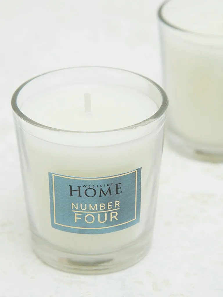 Westside Home Blue Fleur Votive Candles (Set of 2)